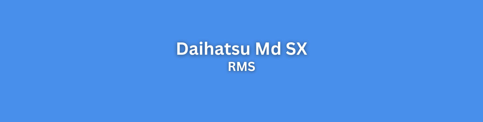 Daihatsu MD-SX