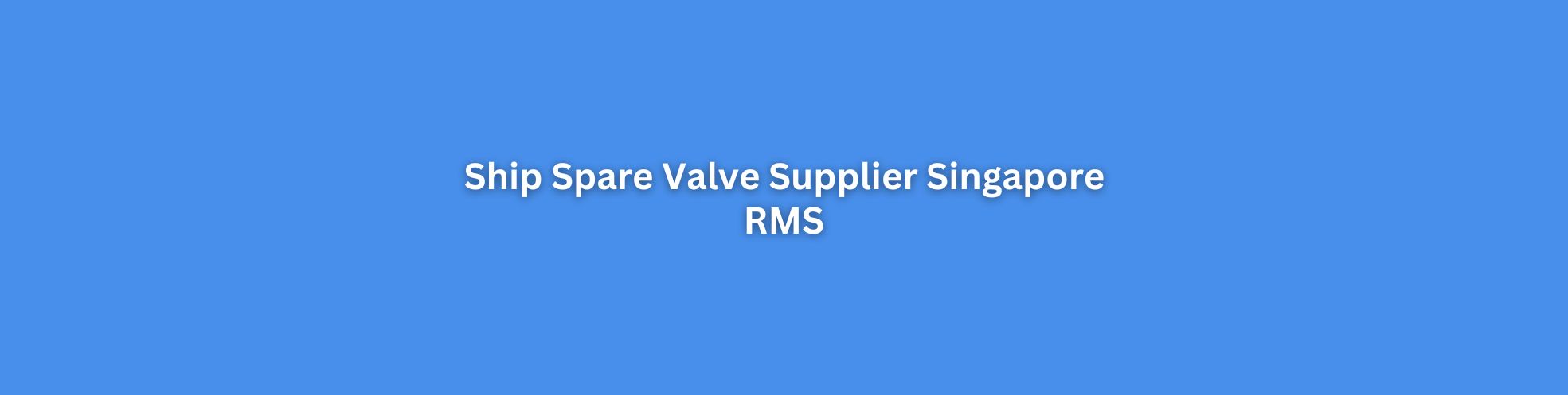Ship Spare Valve Supplier Singapore