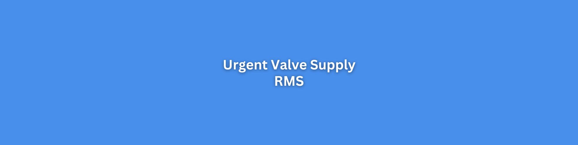Urgent Valve Supply Singapore